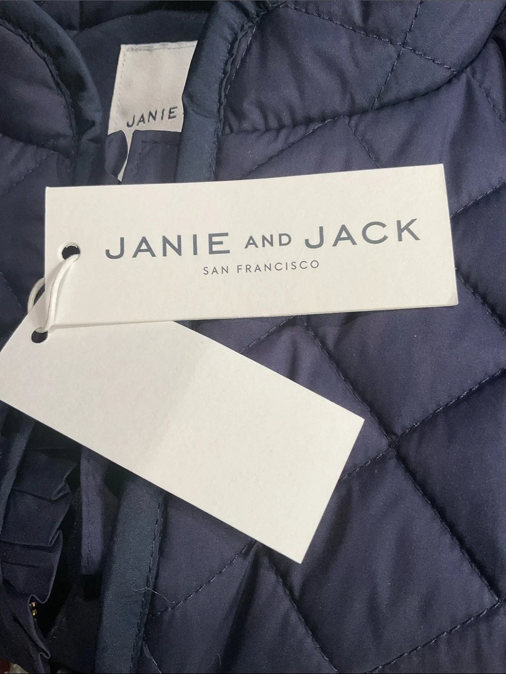 Janie and Jack The Quilted Peplum Vest Merchant Marine 5/6 NWT